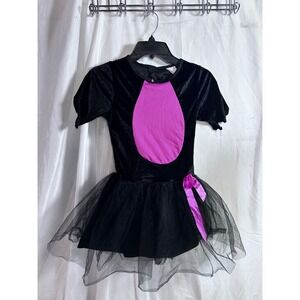 Walmart Costume Dress Size 8-10 Black Purple Tulle Velvet Kids